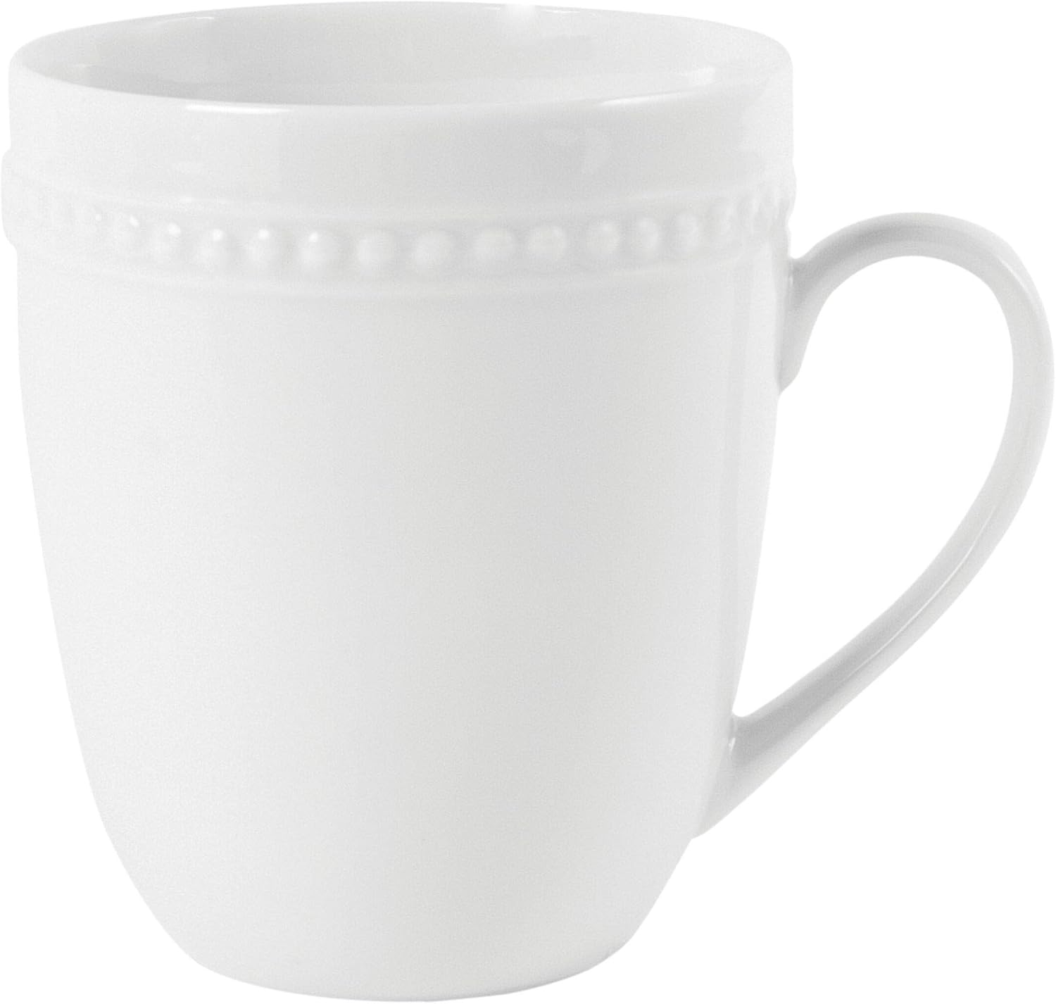 White Beaded Set of 4 Mugs - Image 2